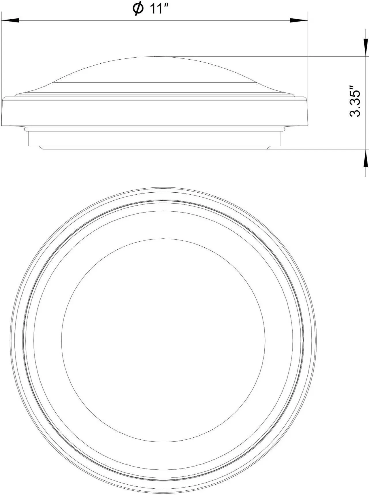 Alt view image 7 of 7 - DYMOND LED RING Flush Mount LED Ceiling Light - Dimmable - Brushed Nickel - 5-way Selectable CCT 2700K-5000K - ROUND