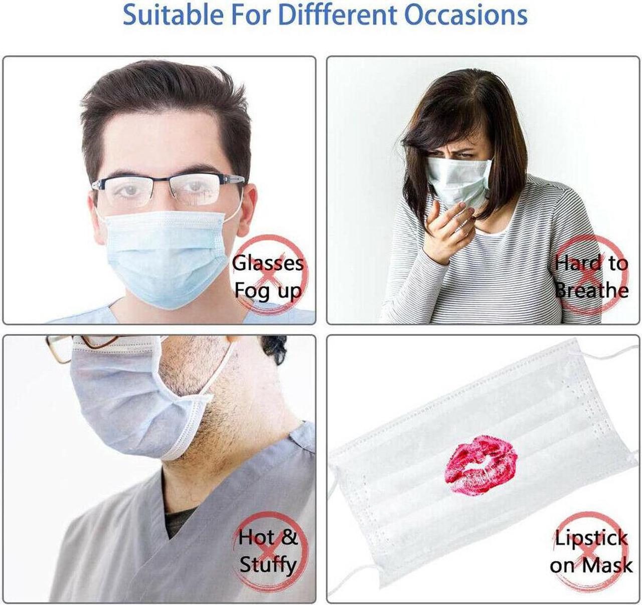 Alt view image 3 of 6 - 3D Face Mask Bracket Mouth Separate Inner Stand Holder Breathing Space 10PCS US