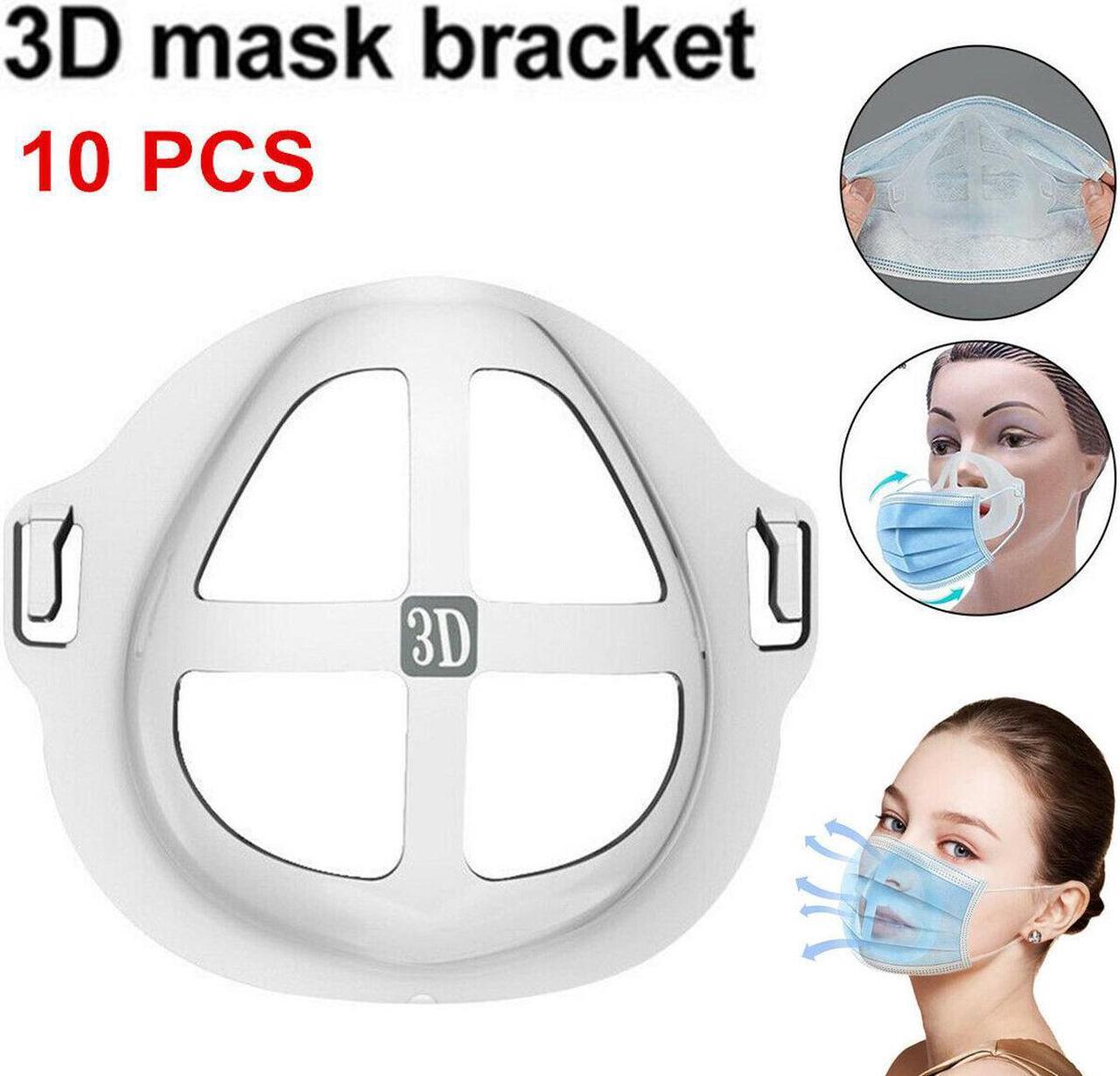 Main image of 3D Face Mask Bracket Mouth Separate Inner Stand Holder Breathing Space 10PCS US