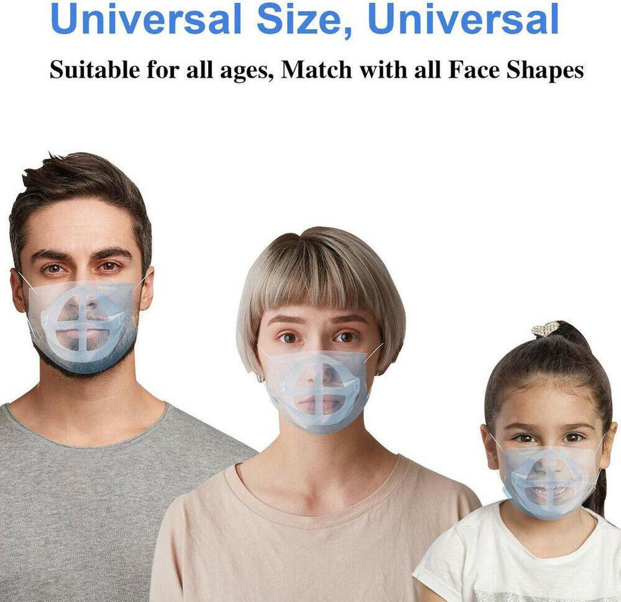 Alt view image 5 of 6 - 3D Face Mask Bracket Mouth Separate Inner Stand Holder Breathing Space 10PCS US