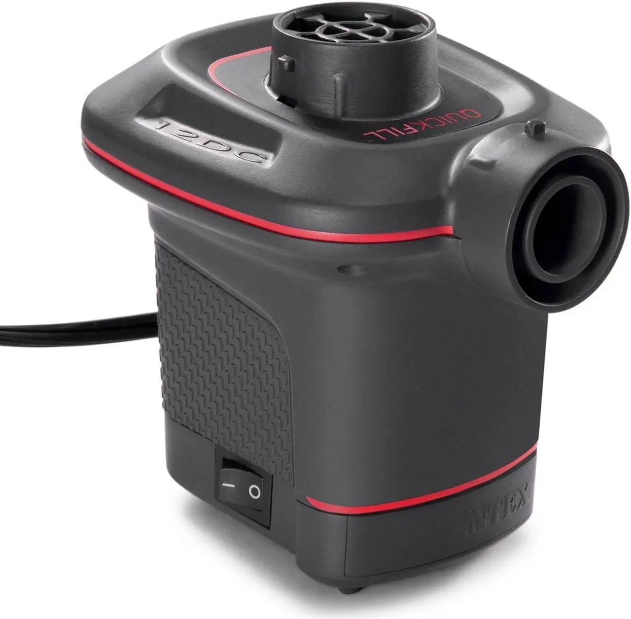 Alt view image 4 of 5 - Grey Iatable Beanless Bag Chair and 12V Quick-Fill Electric Air Pump
