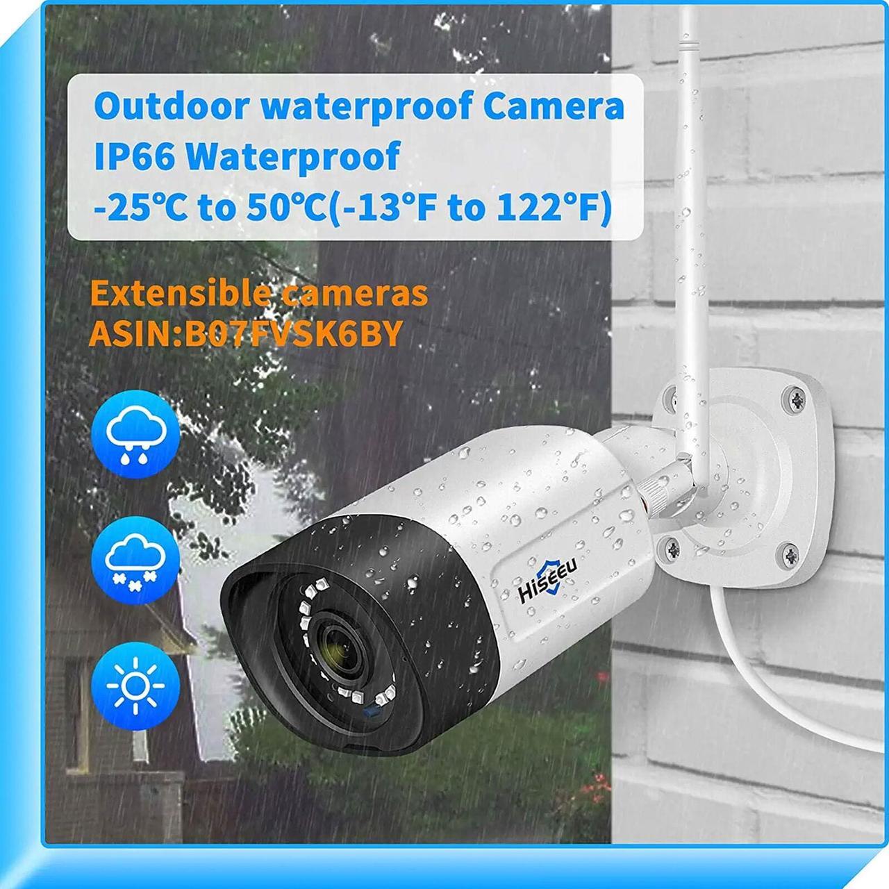 Alt view image 4 of 6 - Wireless Security System with 4 Cameras, 2 Way Audio, and 1 TB Hard Drive