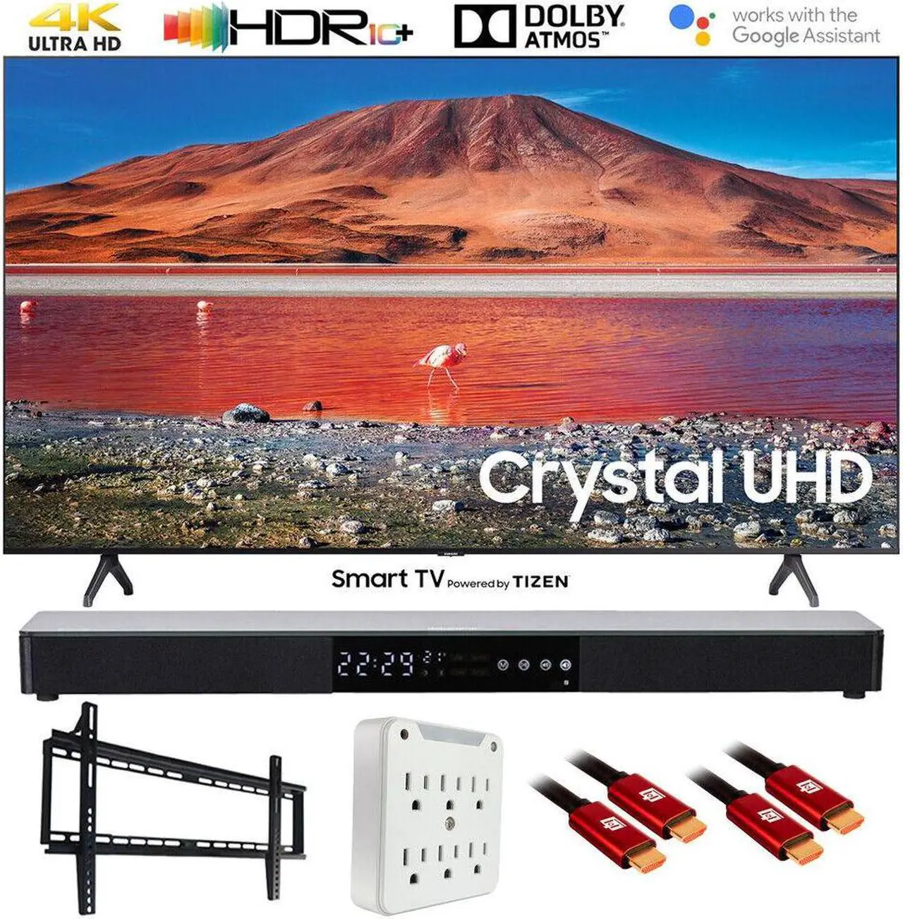 Alt view image 2 of 6 - UN43TU7000 43" 4K Ultra HD Smart LED TV 2020 with Deco Gear Soundbar B