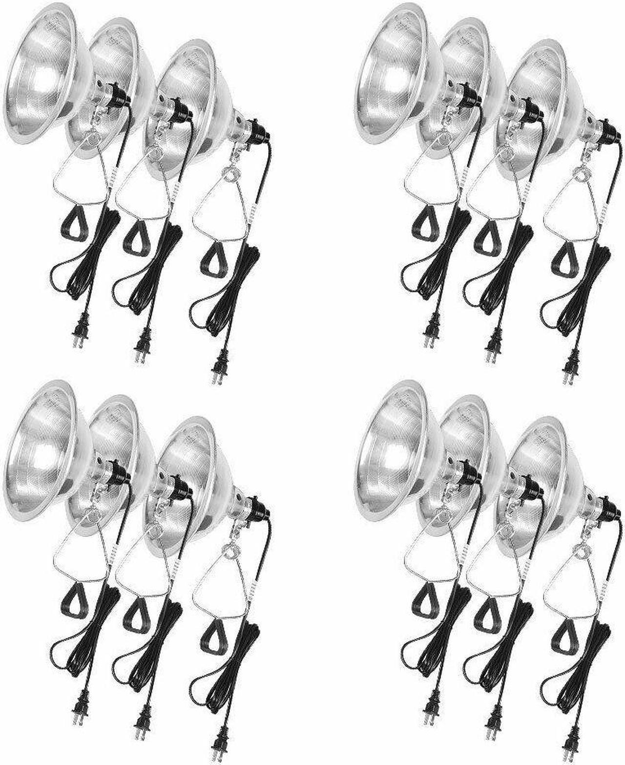 Main image of 12-Pack Clamp Lamp Light 8.5-Inch Reflector 6 Ft Cord 150W E26/E27