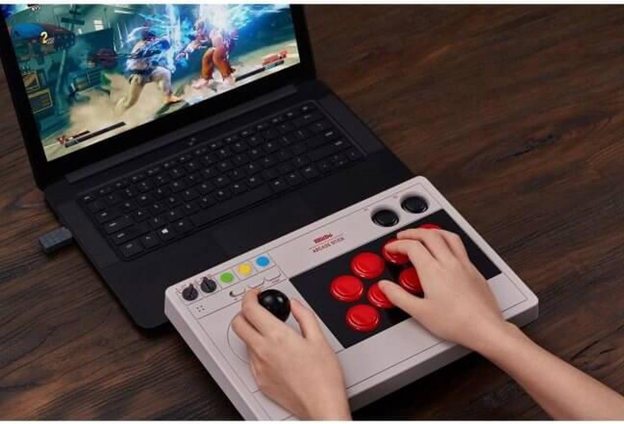 Alt view image 7 of 8 - 8BitDo Universal Arcade Stick for Windows, Nintendo Switch - Customizable Button Mapping, Screenshot Buttons, Turbo Functionality, Rechargeable Battery | Gaming Gadgets & Accessories