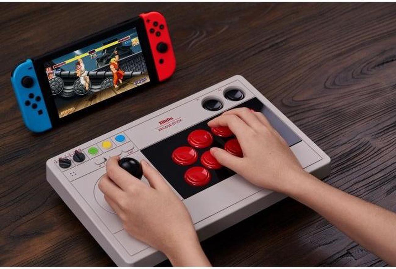 Alt view image 6 of 8 - 8BitDo Universal Arcade Stick for Windows, Nintendo Switch - Customizable Button Mapping, Screenshot Buttons, Turbo Functionality, Rechargeable Battery | Gaming Gadgets & Accessories