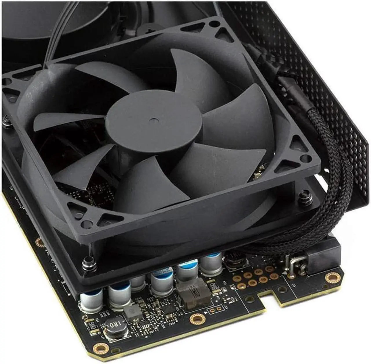 Alt view image 5 of 5 - 4-Pin PWM GPU Dual Fan Splitter Adapter Cable All Black Sleeved for Graphics Cards