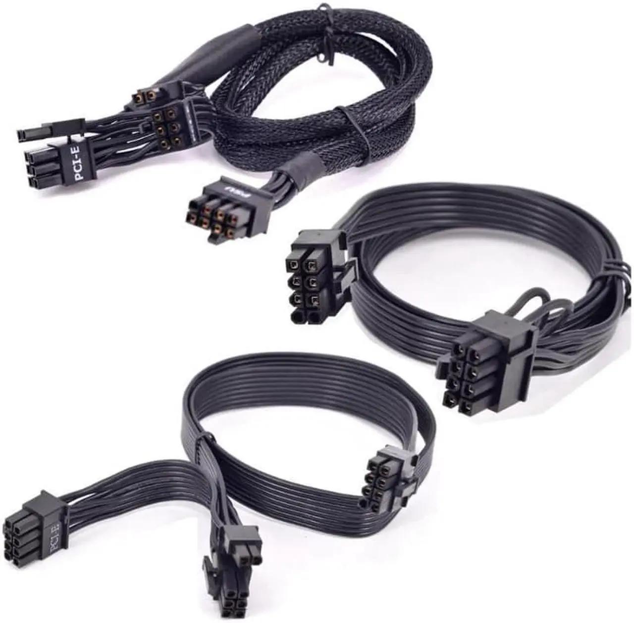 Alt view image 4 of 4 - Seasonic PCIe 6Pin to 3x SATA Curved Power Supply Cable for KM3 Series X-750 X-850 SS-1050XP3 SS-1200XP3 M12II Evo Series 520 620 650 750 850 Snow Silent 750 1050 FOCUS PLUS Gold SSR-850FX