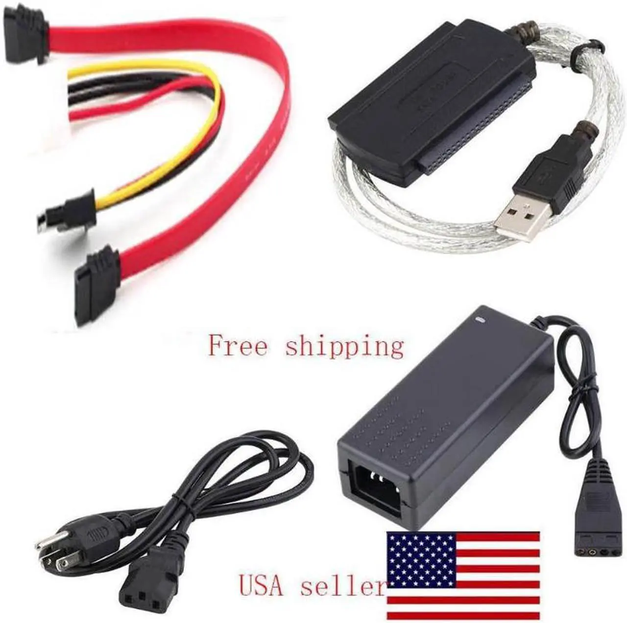 Alt view image 2 of 7 - SATA PATA IDE to USB 2.0 Adapter Converter Cable For 2.5 / 3.5 Inch Hard Drive