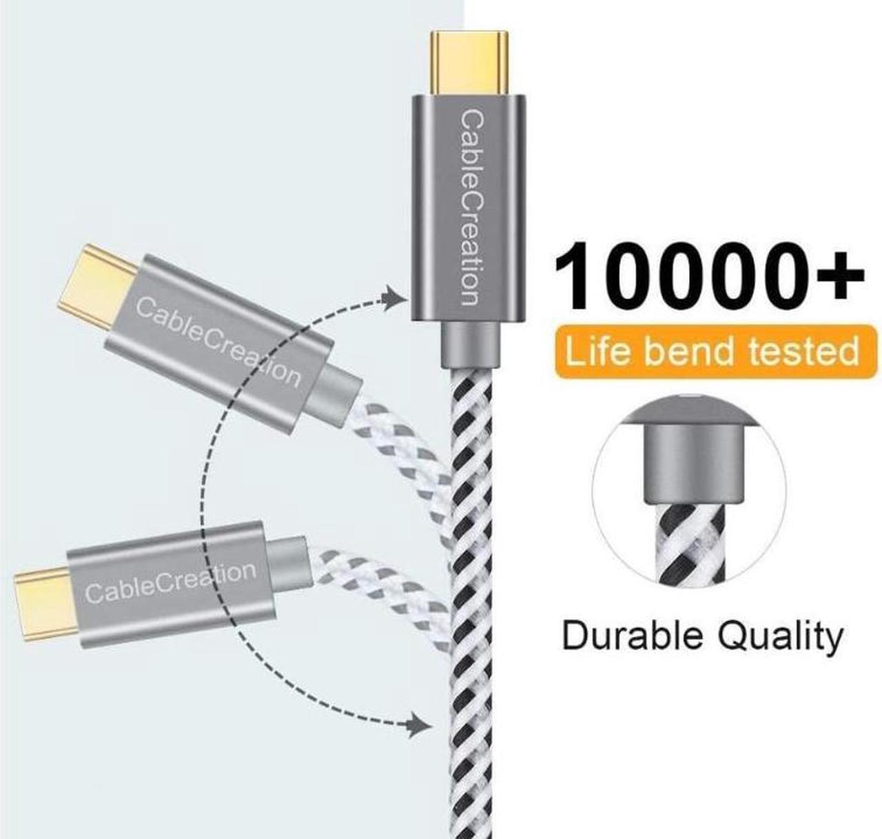 Alt view image 5 of 7 - CableCreation Short USB C Cable [2-Pack] 0.5ft 6 inch USB C to A Cable Braided 3A Fast Charging Compatible with Galaxy S20/S10/S9/S9+ Note 10 9 8 LG V50 V30 Space Gray [56K Ohm Resistance]