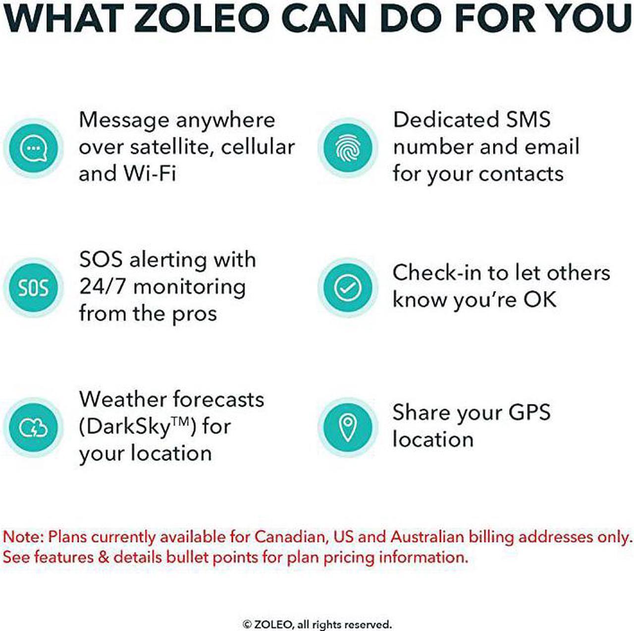Alt view image 3 of 7 - Satellite Communicator TwoWay Global SMS Text Messenger Email Emergency SOS Alerting Checkin GPS Location Android iOS Smartphone Accessory