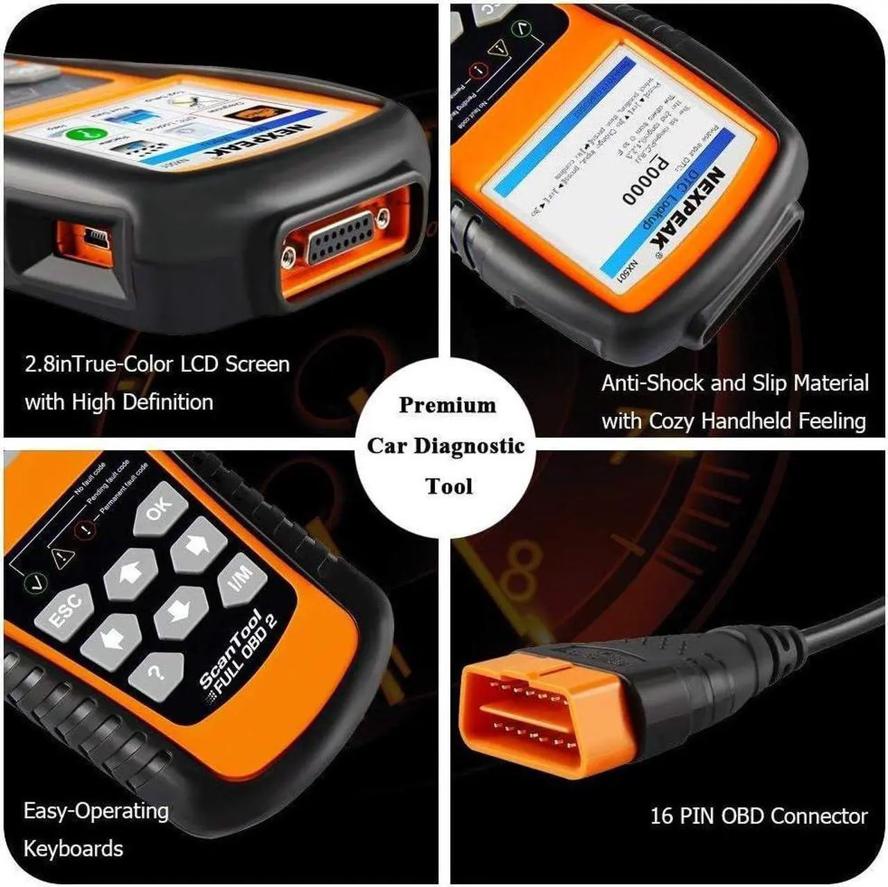 Alt view image 6 of 7 - OBD2 Scanner, NX501 Enhanced OBD II Auto Code Reader, Car Diagnostic Scan Tool Vehicle Check Engine Light Analyzer for All OBDII Vehicles After 1996