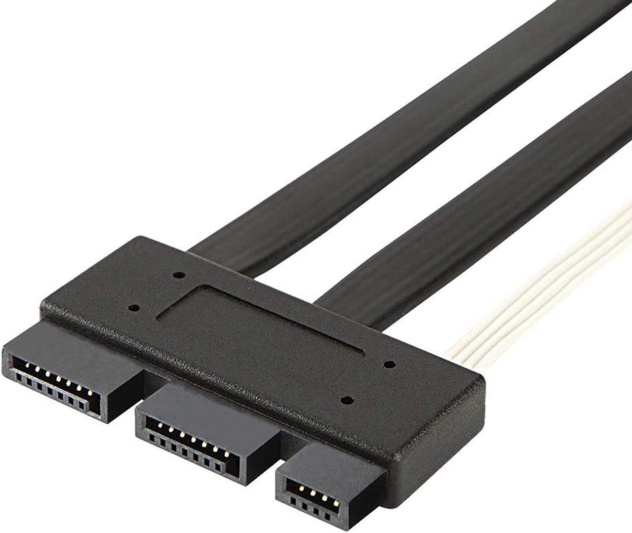 SFF-8639 Cable, CableCreation SFF-8639 PCI-E SATA Cable, SFF-8639 PCI-E SATA 3.2 Express 18pin (7+7+4) Male to Express 18pin Male Data Raid Cable 1.6FT/ 0.5M