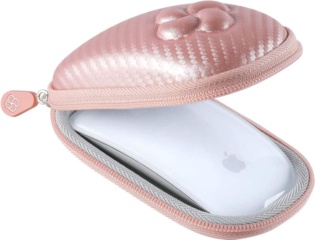 Koonice Hard Case Compatible for Apple Magic Mouse (I and II 2nd Gen) Including Carabiner (Rose Gold)