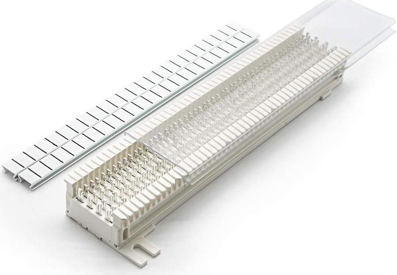 Main image of InstallerParts 66 Punch Down Block - Terminating Block for Data Network Wiring, Telephone Punch Down Cabling, Wire Termination - White