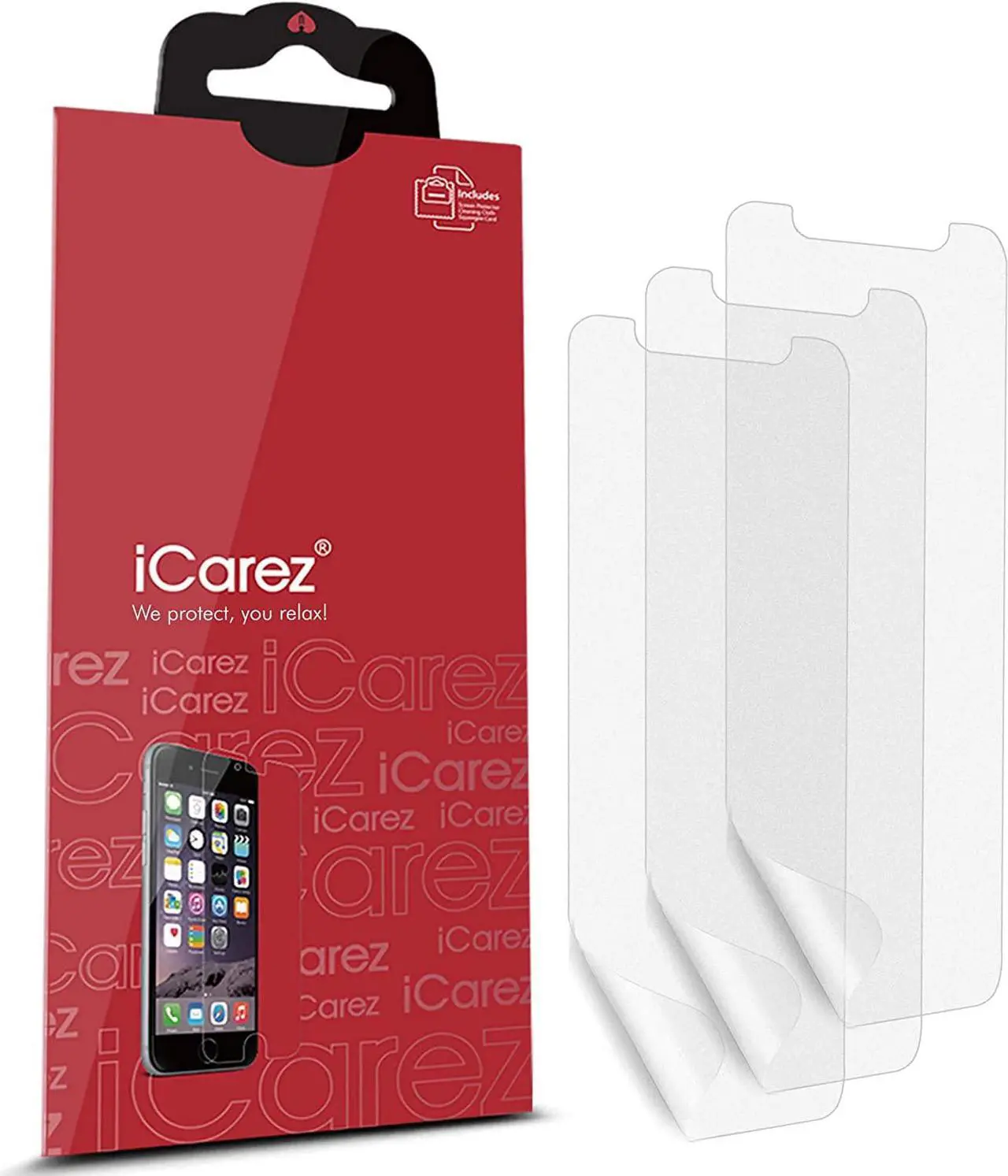 Alt view image 2 of 7 - iCarez Matte Screen Protector for iPhone 11 iPhone XR 6.1-Inches, 3-Pack Anti-glare