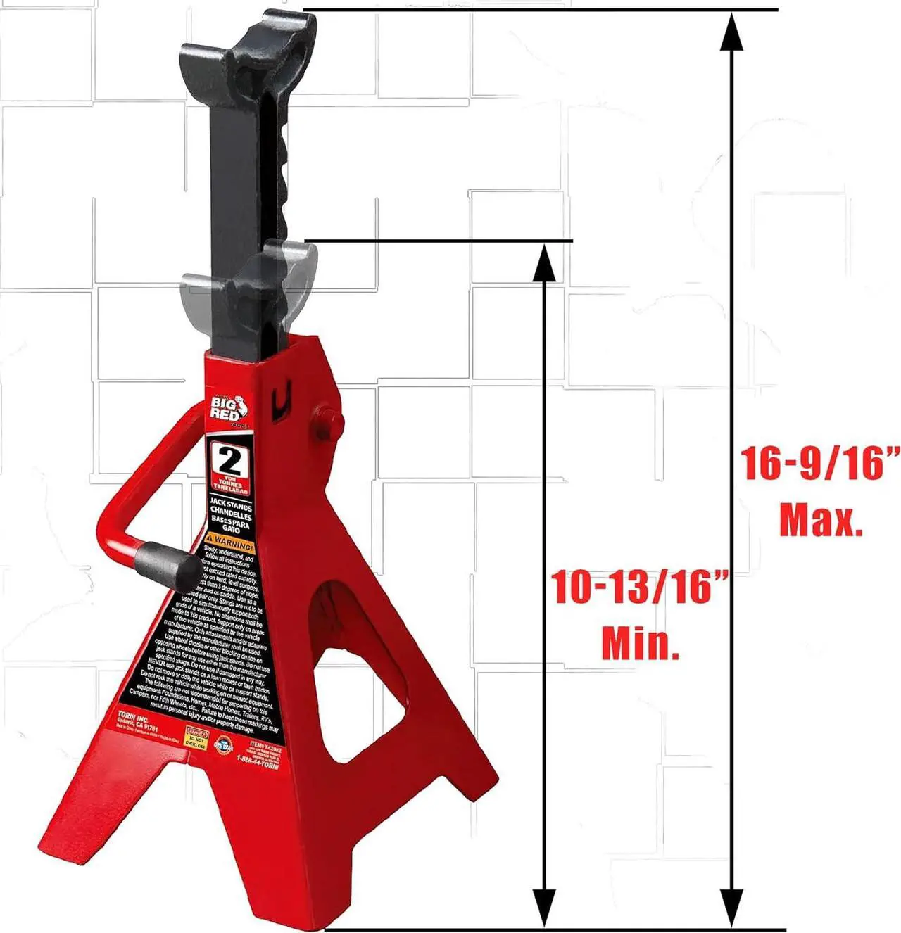 Alt view image 4 of 6 - Torin Hydraulic Trolley Floor Jack Combo with 2 Jack Stands, 2 Ton Capacity (T82001)