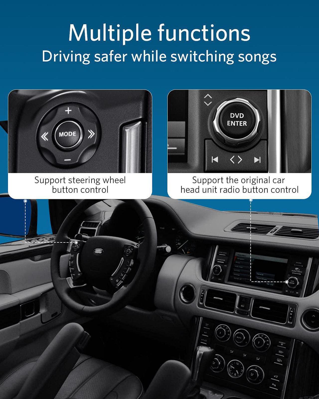 Alt view image 3 of 6 - Bluetooth 5.0 aptX-HD Adapter for Land Rover, Range Rover, Jaguar iPod iPhone Music Interface