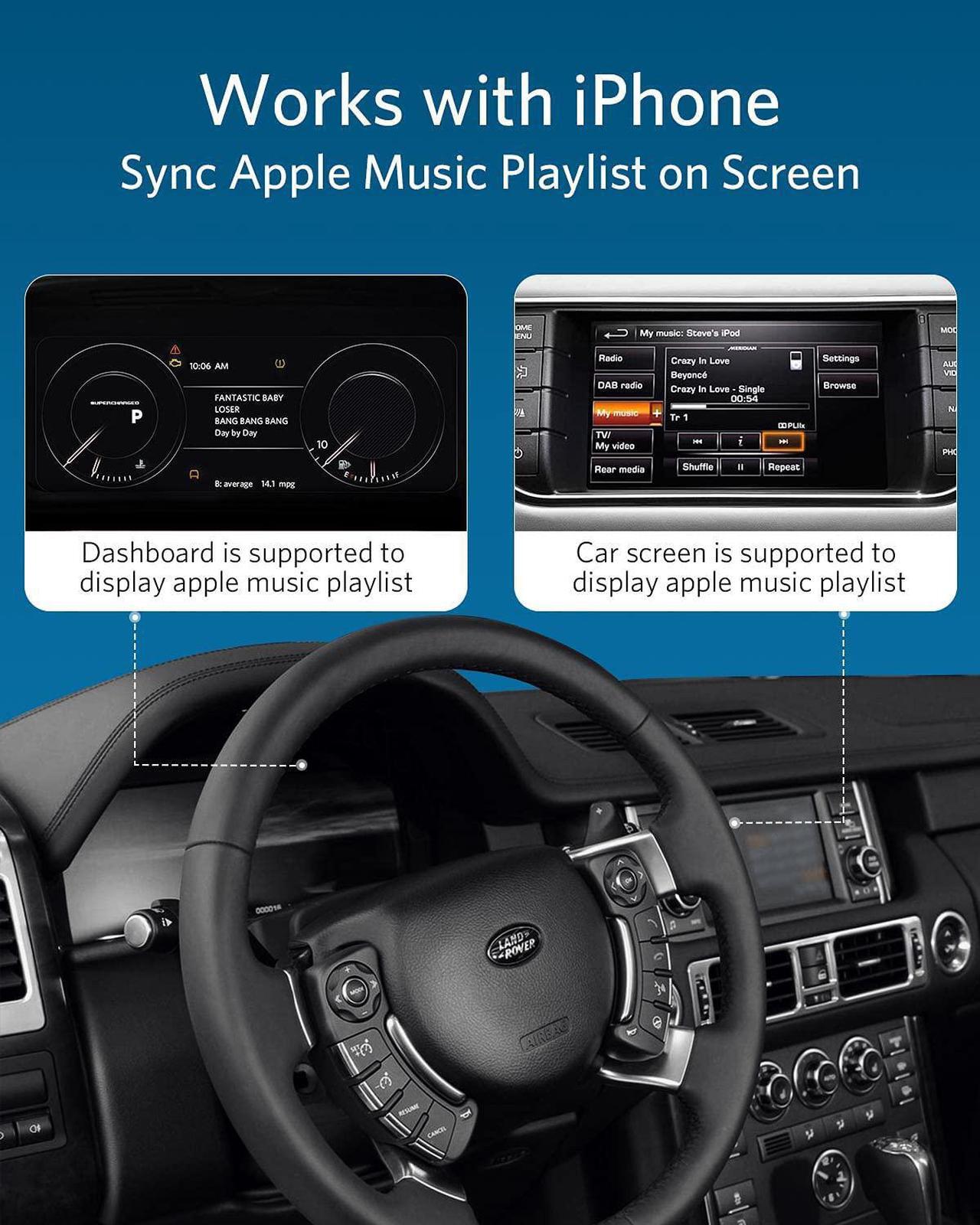 Alt view image 4 of 6 - Bluetooth 5.0 aptX-HD Adapter for Land Rover, Range Rover, Jaguar iPod iPhone Music Interface