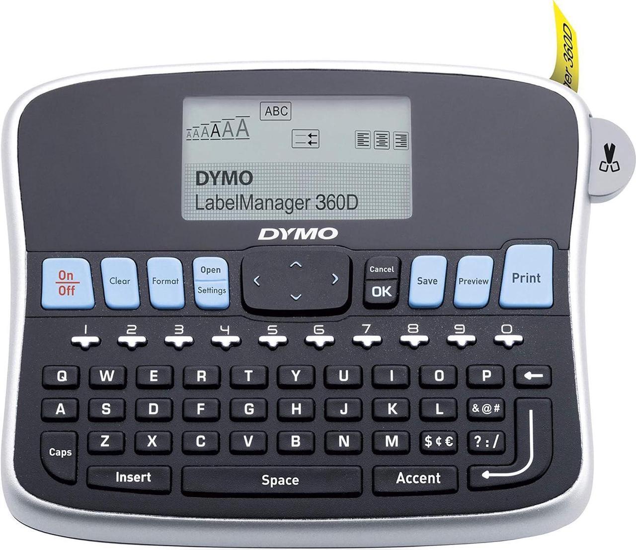 Main image of Desktop Label Maker LabelManager 360D Rechargeable Hand-Held Label Maker, Easy-to-Use, One-Touch Smart Keys, QWERTY Keyboard, Large Display, For Home & Office Organization