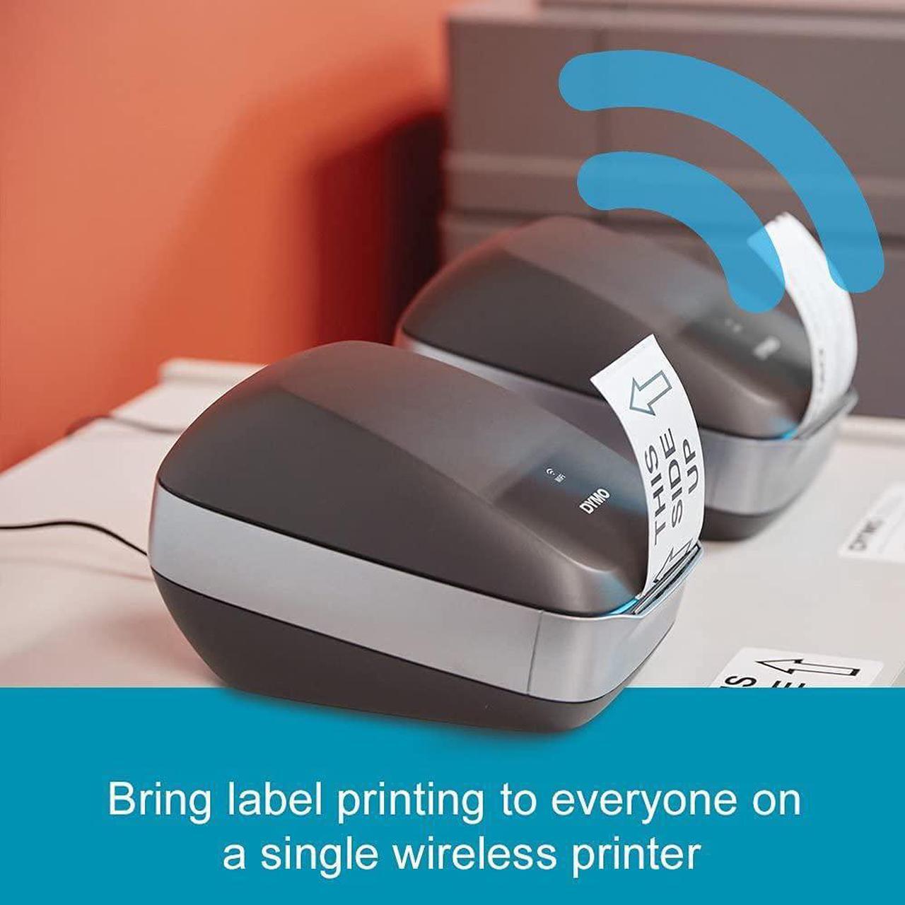 Alt view image 4 of 7 - DYMO LabelWriter Wireless Label Printer | Direct Thermal Printer, Great for Shipping, Warehouse Labels, Name Badges, Barcodes and More, Connect Through Wi-Fi, for Home & Office Organization, Black