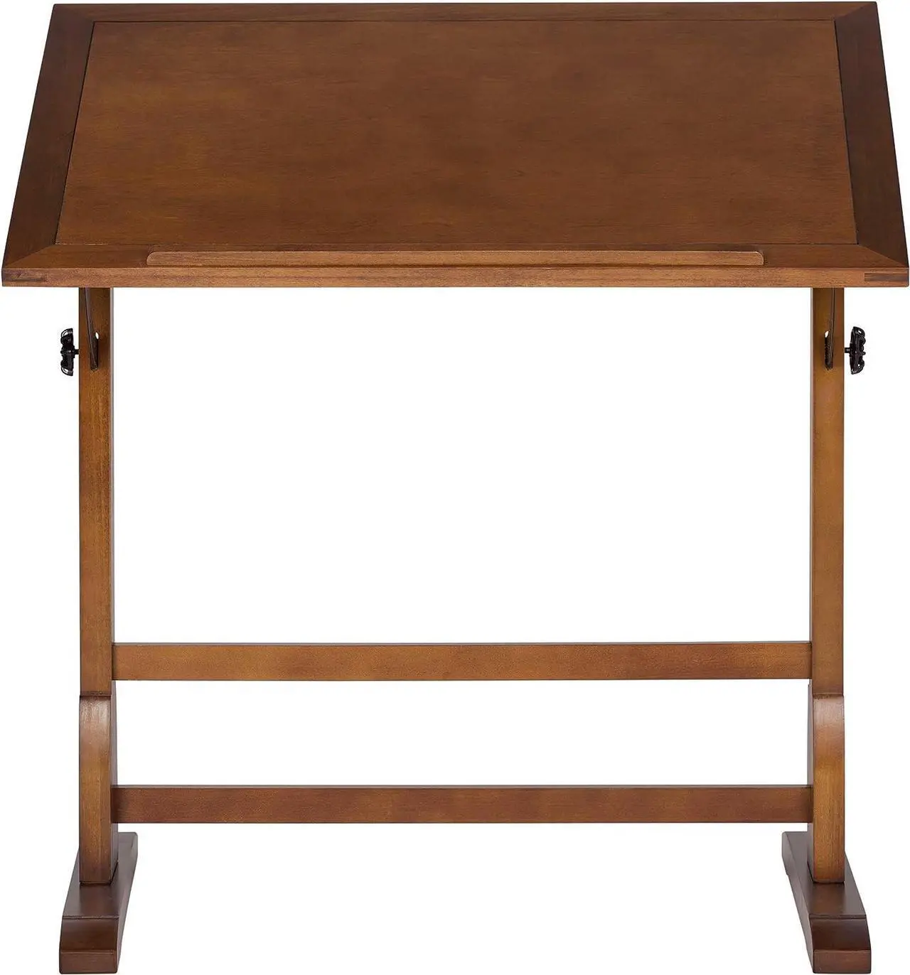 Alt view image 5 of 7 - SD Studio Designs Vintage Rustic Oak Top Adjustable Drafting Craft Drawing Hobby Table Writing Studio Desk, 36''W x 24''D
