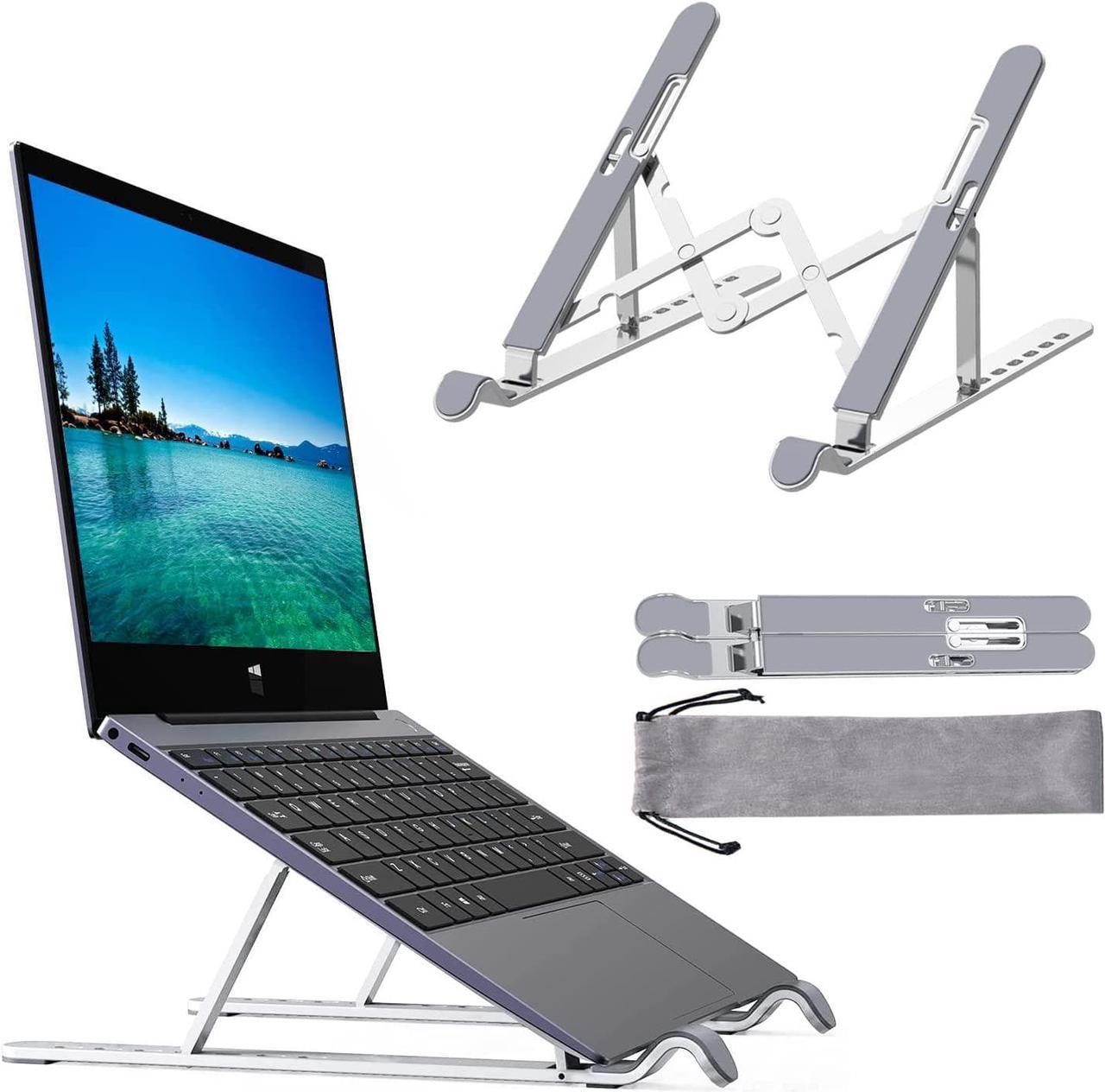 Laptop Stand for Desk Tablets Stand E-Book Stand 7-Angle Adjustable Aluminum Foldable Laptop Stand Portable and Easy to Carry Compatible with Almost All laptops