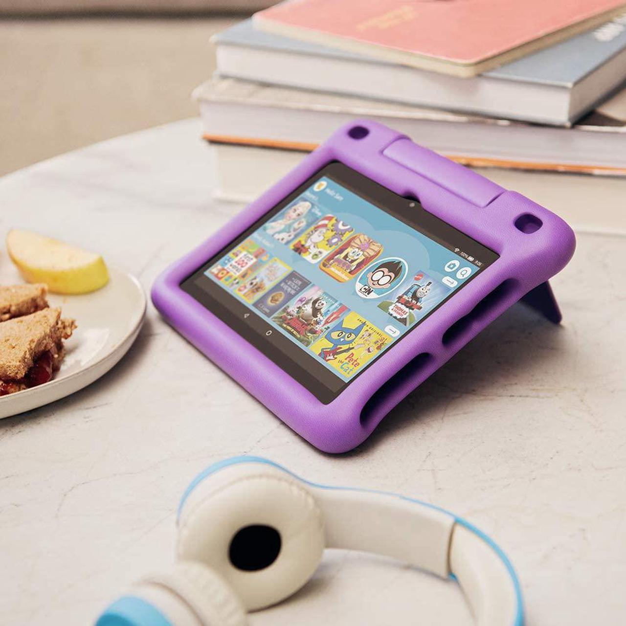 Alt view image 15 of 18 - Amazon Fire HD 8 Kids Edition Tablet 8" HD display 32 GB Blue, Pink, Purple