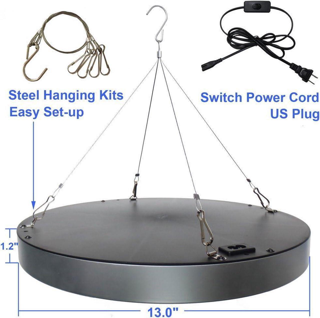 Alt view image 6 of 7 - LED Grow Light Bulb Panel 50W UFO Plant Growing Lamp with 250 LEDs Red Blue UV IR Full Spectrum Growing Lights for Indoor Plants, Seed Starting, Seedling, Veg and Flower