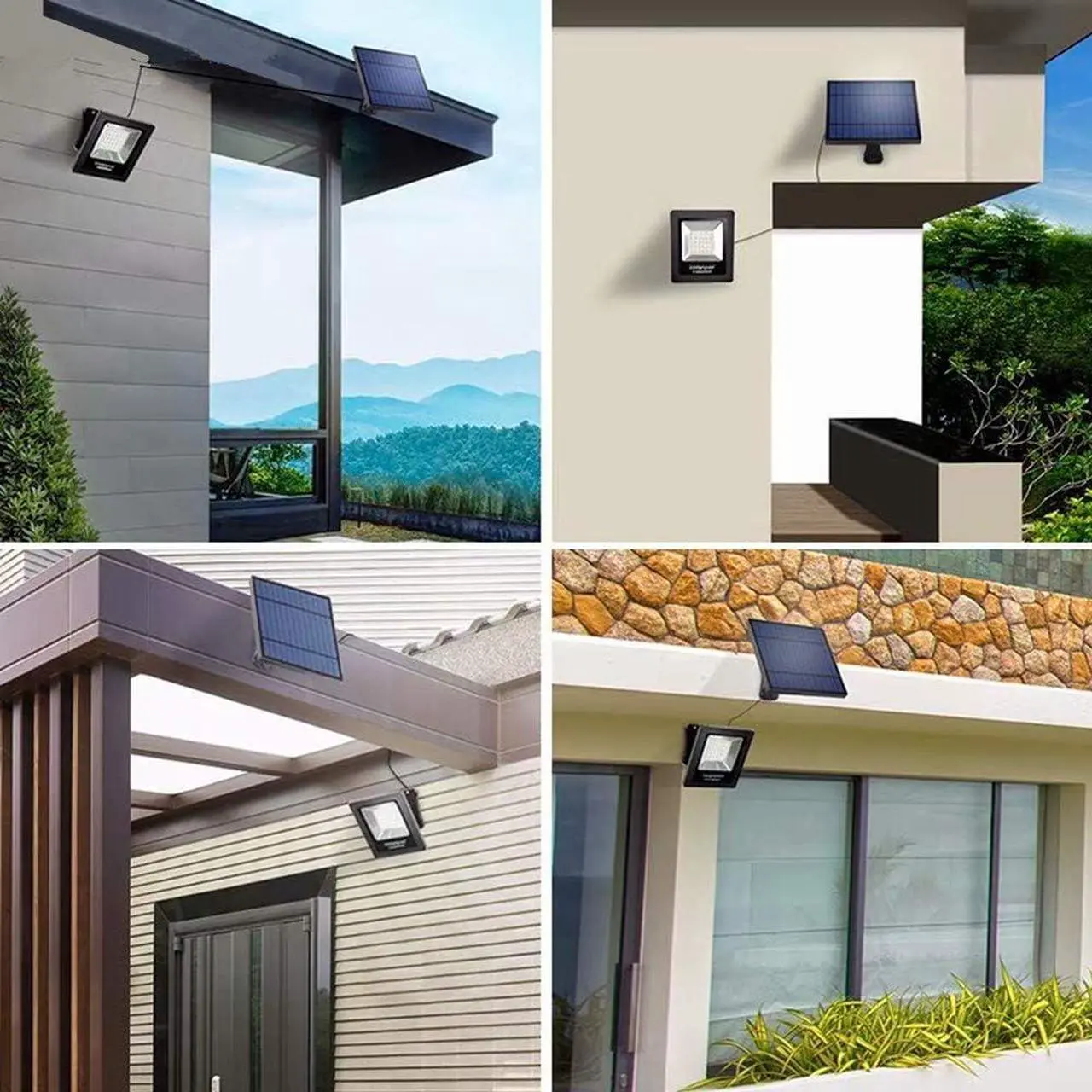 Alt view image 7 of 7 - Solar Spot Lights Outdoor Waterproof with 16FT Extension Cable Dusk to Dawn LED Solar Spotlight 3000K Flood Light for Outside Wall, Garage, Yard, Patio, Landscape Lighting(Warm White)