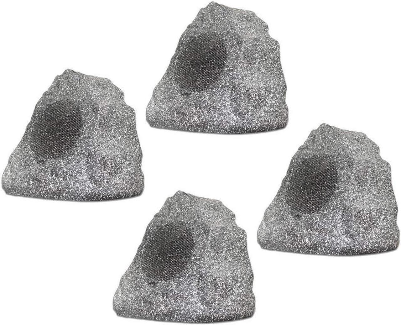 Main image of Theater Solutions 4R4G New Wired Outdoor Garden Waterproof Granite Rock Patio Speakers (set of 4)