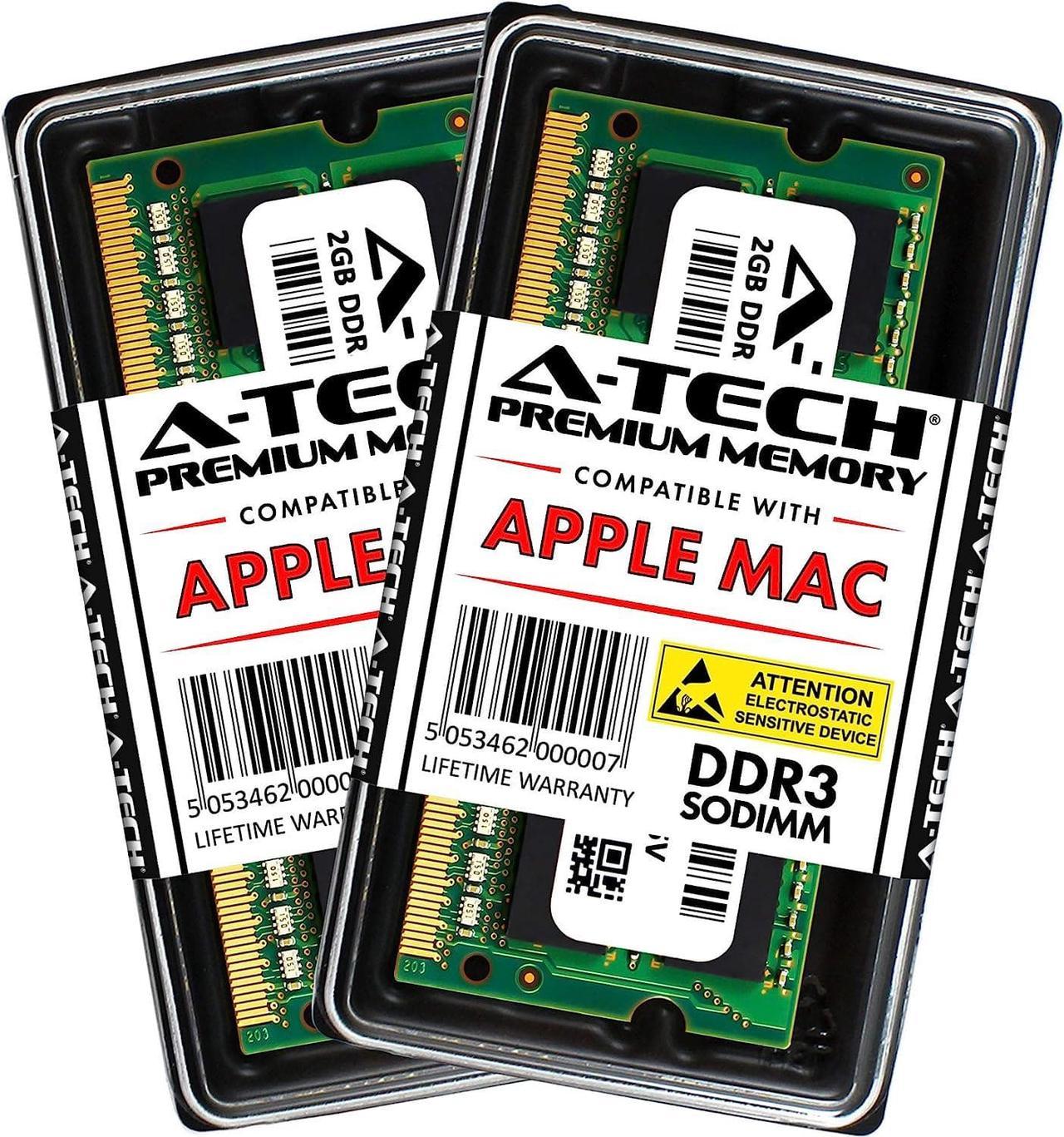 A-TECH for Apple 4GB Kit (2X 2GB) DDR3 1067MHz / 1066MHz PC3-8500 SODIMM Memory RAM Upgrade for MacBook, MacBook Pro, iMac, Mac Mini - (Late 2008, Early 2009, Mid 2009, Late 2009, Mid 2010) Models