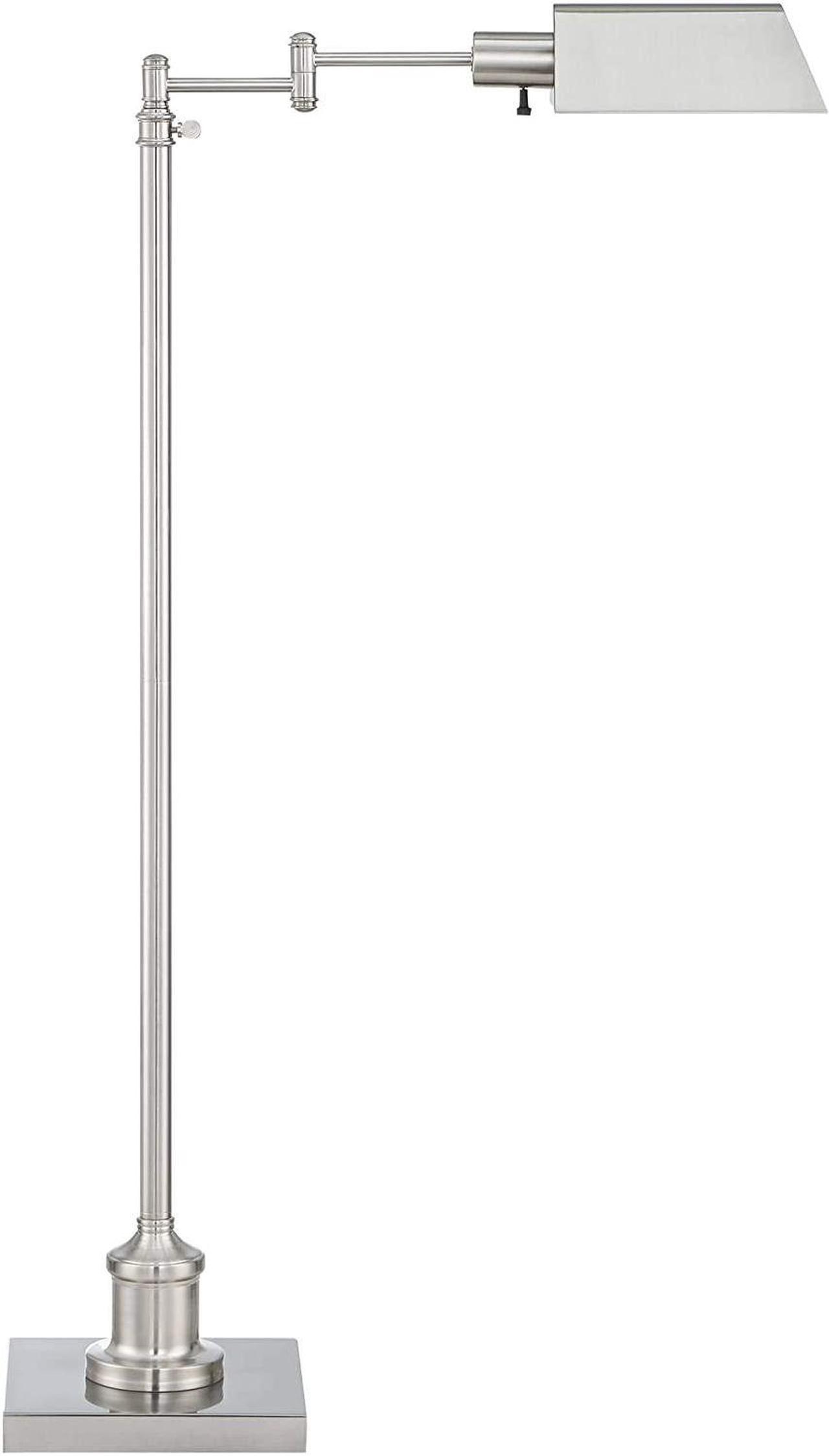 Alt view image 2 of 7 - Regency Hill Jenson Traditional Adjustable Pharmacy Light Floor Lamp Swing Arm Standing Base 54" Tall Brushed Nickel Silver Metal for Living Room Reading House Bedroom Home Office