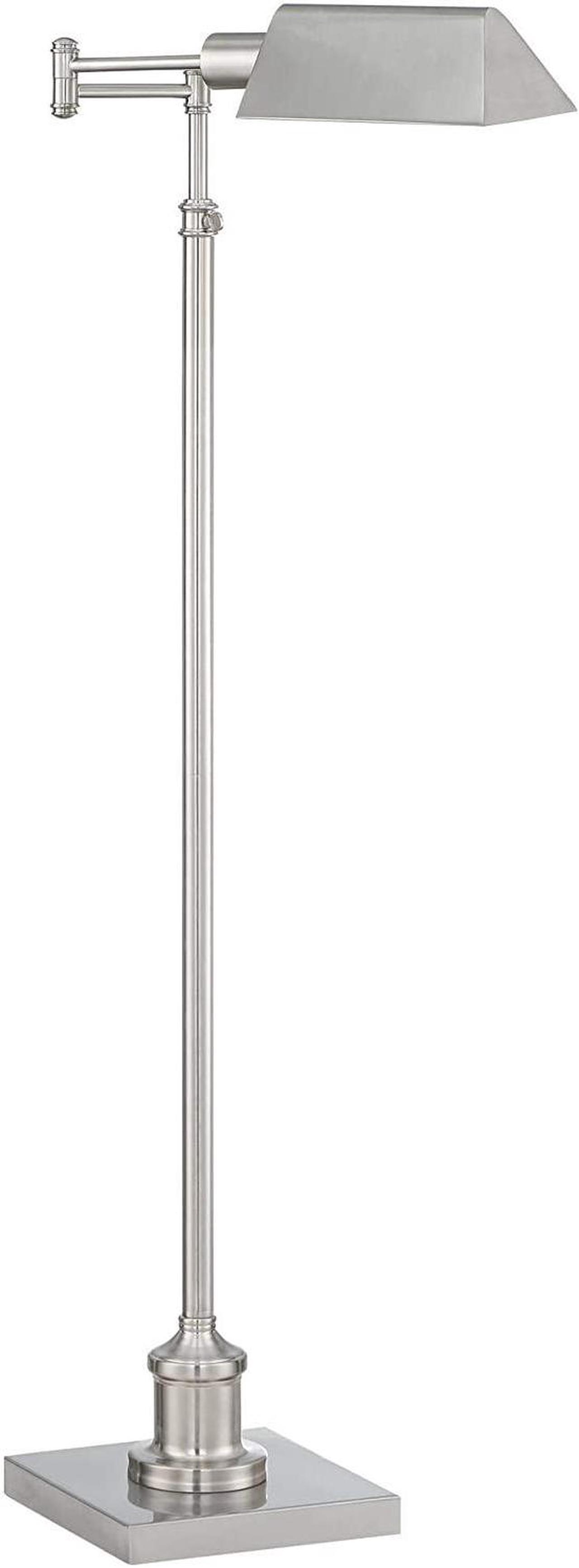 Alt view image 7 of 7 - Regency Hill Jenson Traditional Adjustable Pharmacy Light Floor Lamp Swing Arm Standing Base 54" Tall Brushed Nickel Silver Metal for Living Room Reading House Bedroom Home Office