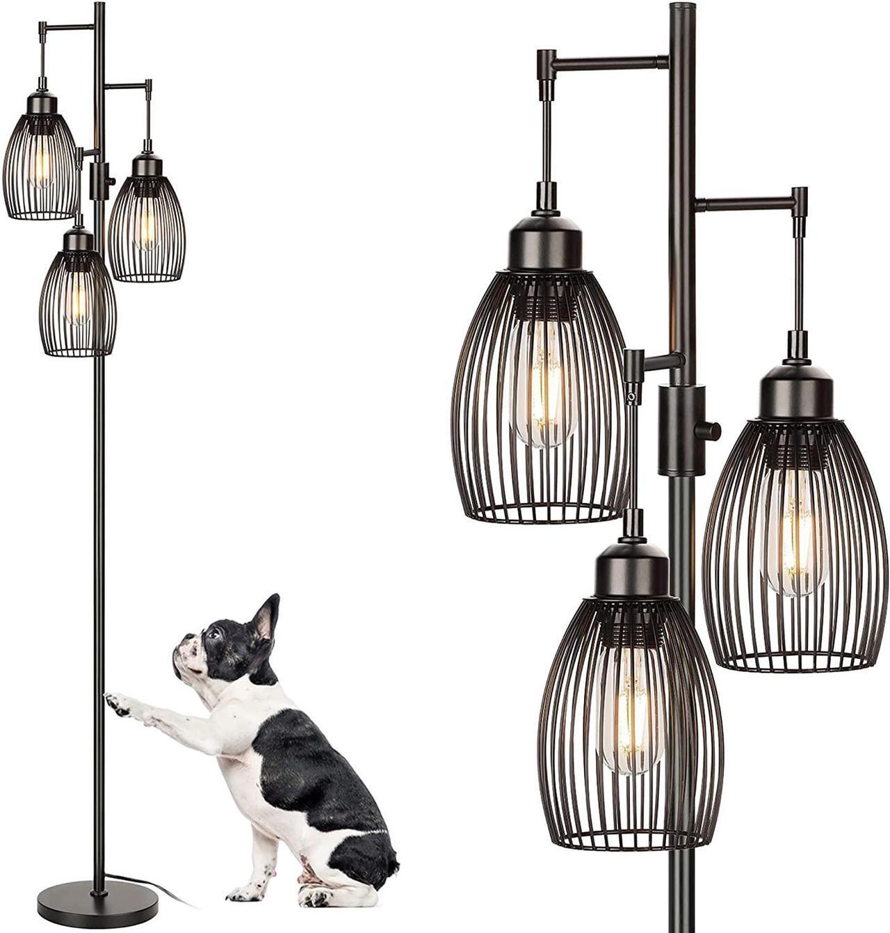 Main image of 68 Dimmable Floor Lamp, 3 x 800LM LED Edison Bulbs Included, Industrial Floor Lamps for Living Room, Rustic Tall Lamps Standing Lamp for Bedrooms Living Room