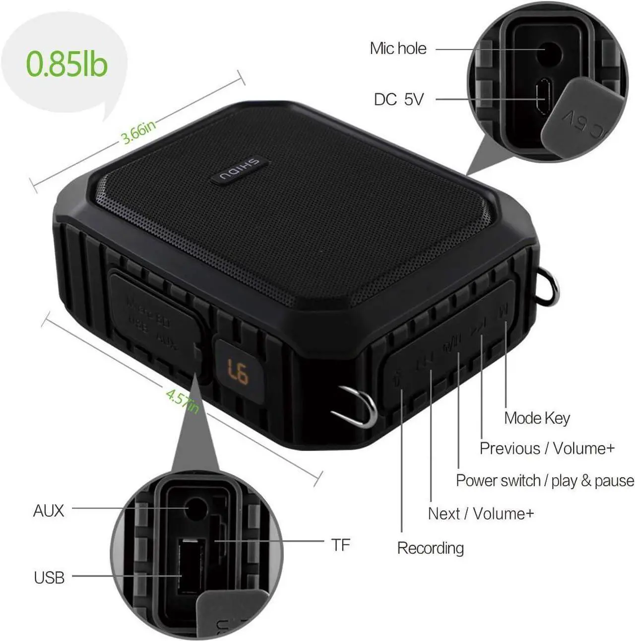 Alt view image 6 of 7 - Voice Amplifier Wireless for Teachers, 18W Personal PA System Ultra-Portable Megaphone with Wireless Microphone Headset, IPX5 Waterproof 5.0 Bluetooth Voice Amplifier Speaker - Indoor & Outdoor