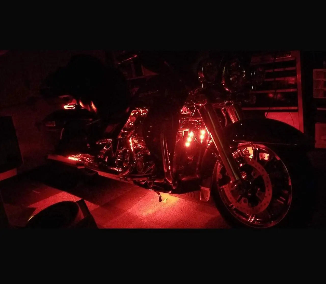 Alt view image 6 of 7 - 12Pcs Vehicle Motorcycle LED Light Kit Strips Multi-Color Accent Glow Lighting Neon Lights Lamp Flexible with Remote