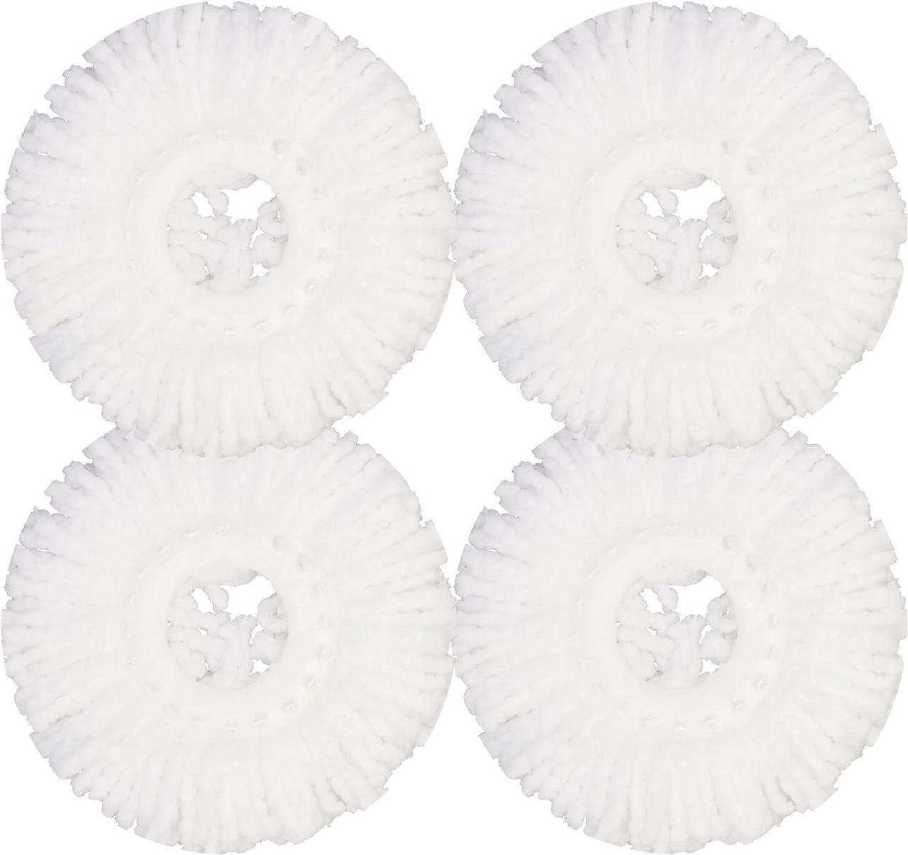 Main image of 4 Pack Mop Head Replacement for Hurricane Spin Mop Replacement Head Microfiber Spin Mop Refills Easy Cleaning Round Shape Standard Size