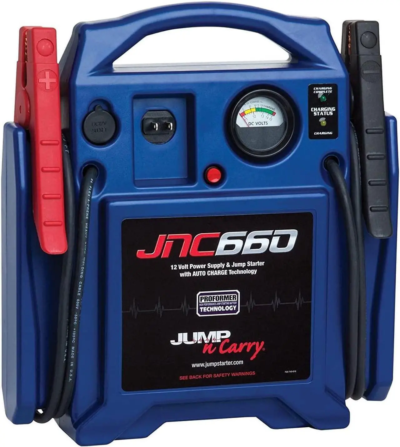 Main image of Clore Automotive Jump-N-Carry JNC660 1700 Peak Amp 12 Volt Jump Starter , Blue