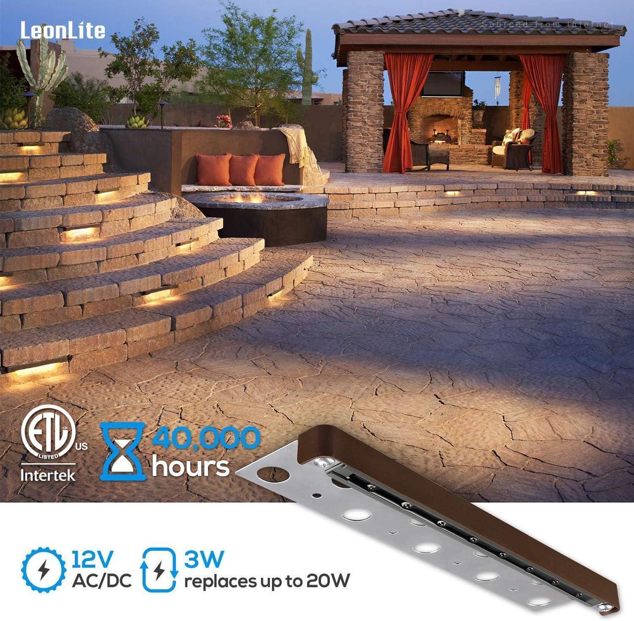 Alt view image 3 of 7 - 8-Pack Classic Series 12 Inch LED Retaining Wall Lights, Hardscape Lighting Low Voltage, Voltage Landscape 12V Paver 3W Outdoor Step 2700K Soft White, ETL