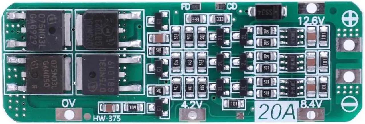 Main image of Li-ion Lithium Battery Charger Protection Board 18650 BMS Li-ion Lithium Battery Charger Module for Drill Motor(3S 20A Enhance)