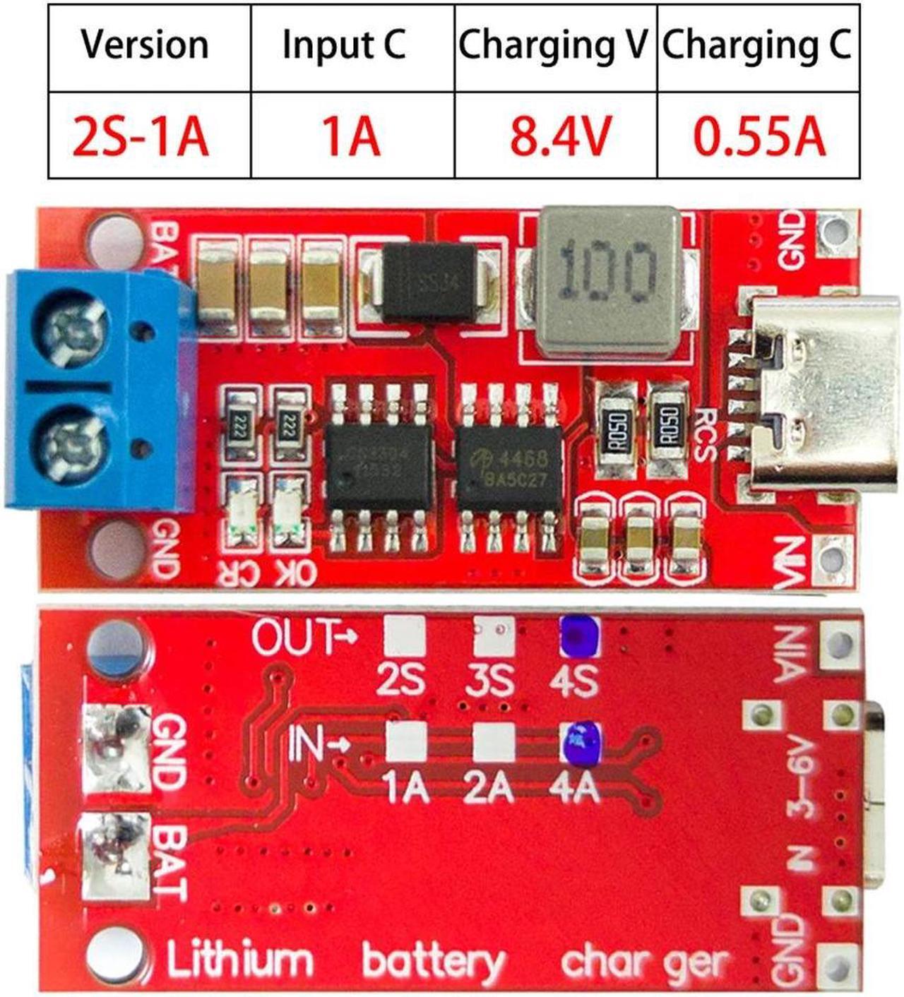 Main image of Multi-Cell 2S Type-C To 8.4V Step-Up Boost LiPo Polymer Li-Ion Charger Lithium Battery Charger Module 1A
