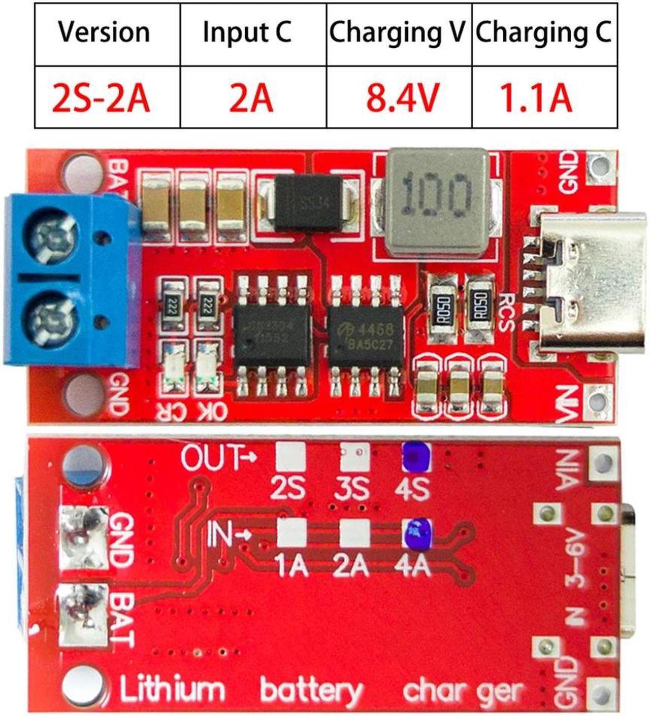 Main image of Multi-Cell 2S Type-C To 8.4V Step-Up Boost LiPo Polymer Li-Ion Charger Lithium Battery Charger Module 2A