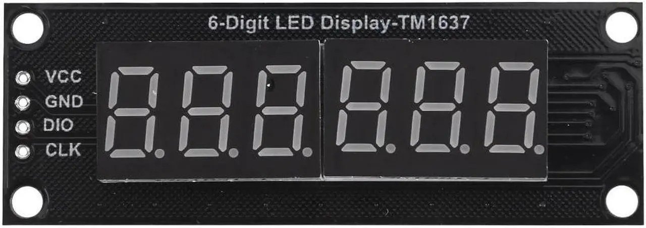 Main image of 0.36in LED Digital Tube Display Control Module TM1637 LED Display Tube Clock Module 6-Digit 7-Segment(Green)