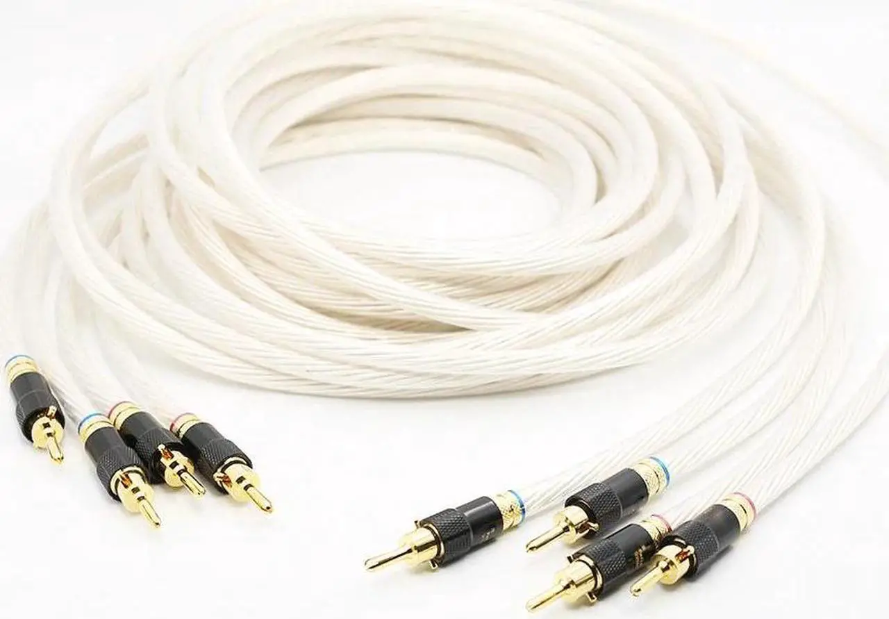Alt view image 2 of 6 - Hifi speaker cable wires 5N Single silver audiophile Speaker Cable loudspeaker cable Length: 1.5m