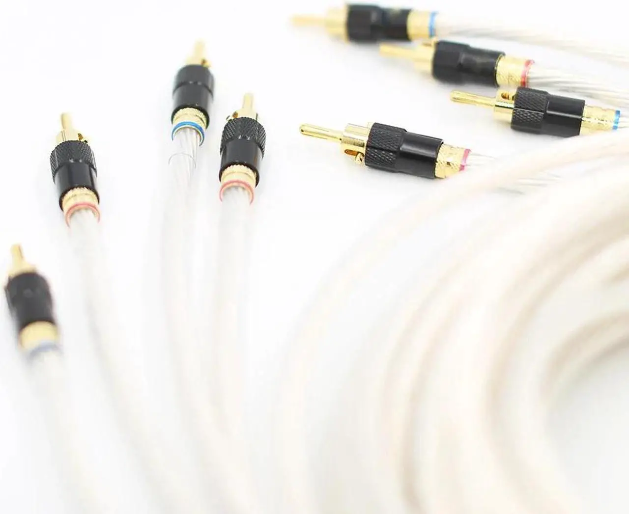Alt view image 4 of 6 - Hifi speaker cable wires 5N Single silver audiophile Speaker Cable loudspeaker cable Length: 1.5m