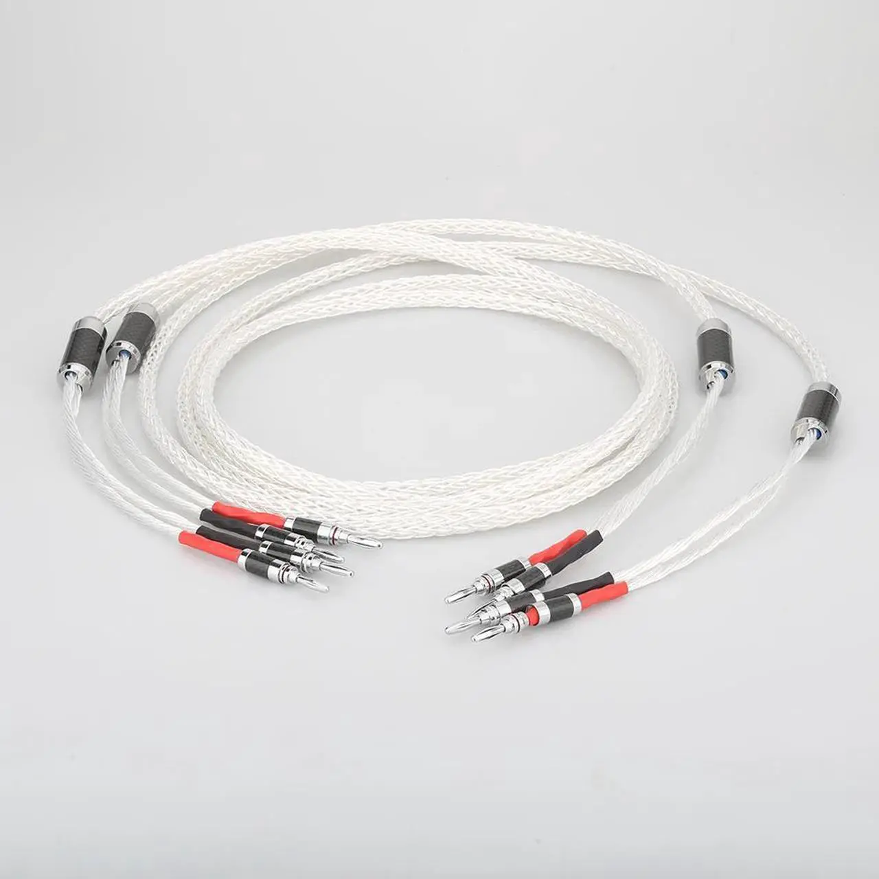 Main image of Hifi Audio 8AG OCC Silver plated  Speaker Cable Hi-end Speaker Wire Speaker Interconnect Cable Length:1.5m