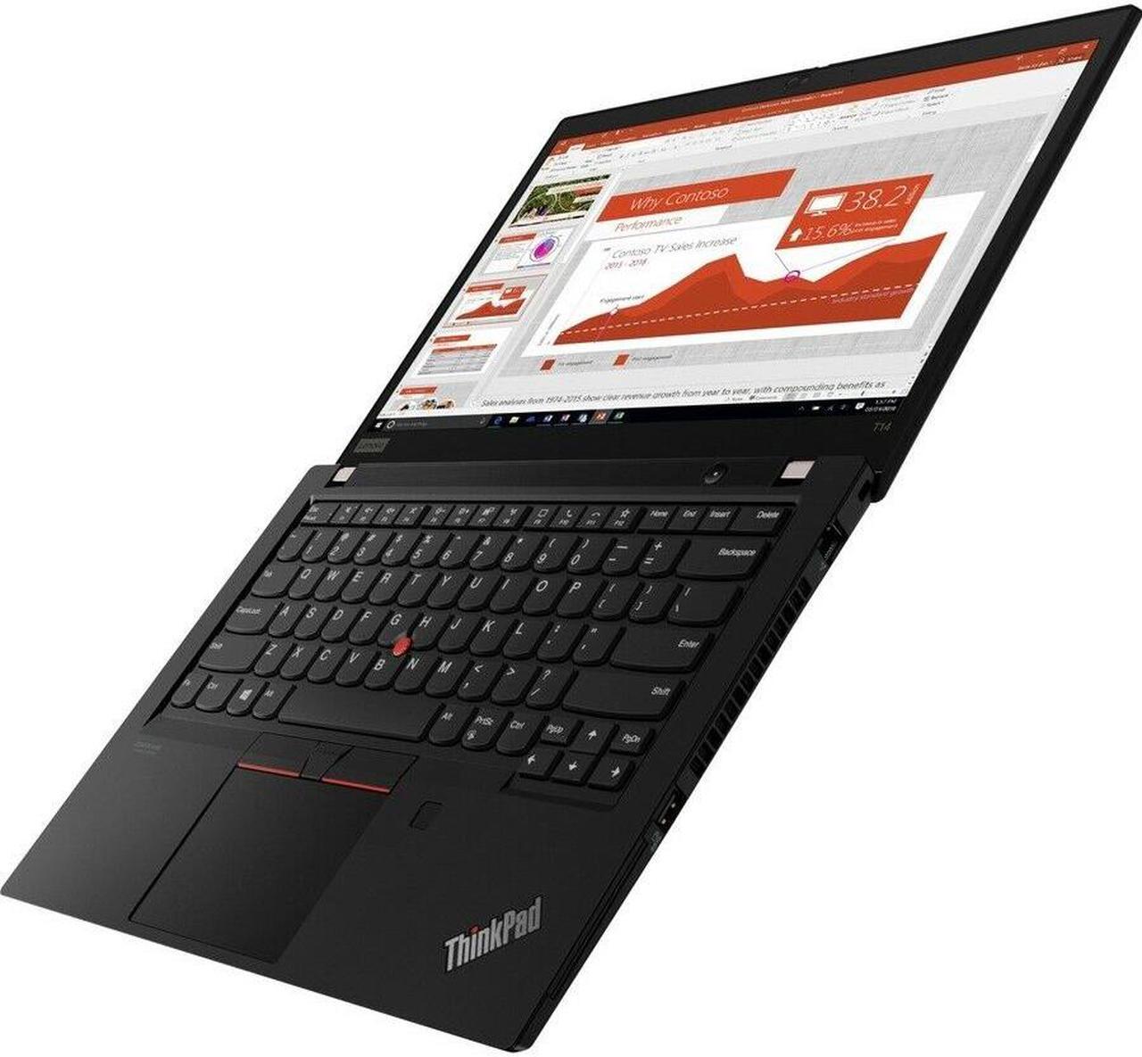 Alt view image 14 of 15 - Lenovo Laptop ThinkPad T14 Gen 1 (Intel) 20S0003MUS Intel Core i7 10th Gen 10610U (1.80 GHz) 16 GB Memory 512 GB PCIe SSD Intel UHD Graphics 14" IPS 1920 x 1080 Windows 10 Pro 64-bit