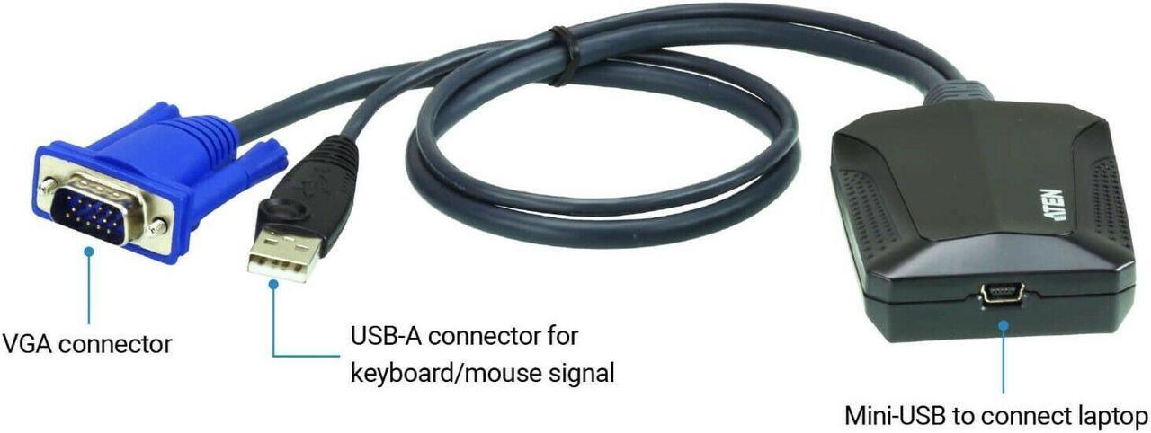 Alt view image 16 of 20 - Aten USB/VGA Video/Data Transfer Cable
