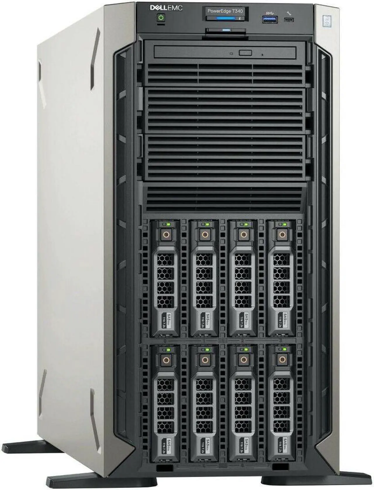 Alt view image 10 of 13 - Dell EMC PowerEdge T340 5U Tower Server 1 x Xeon E-2234 8GB 1T B 1TB HDD ATA XDX41